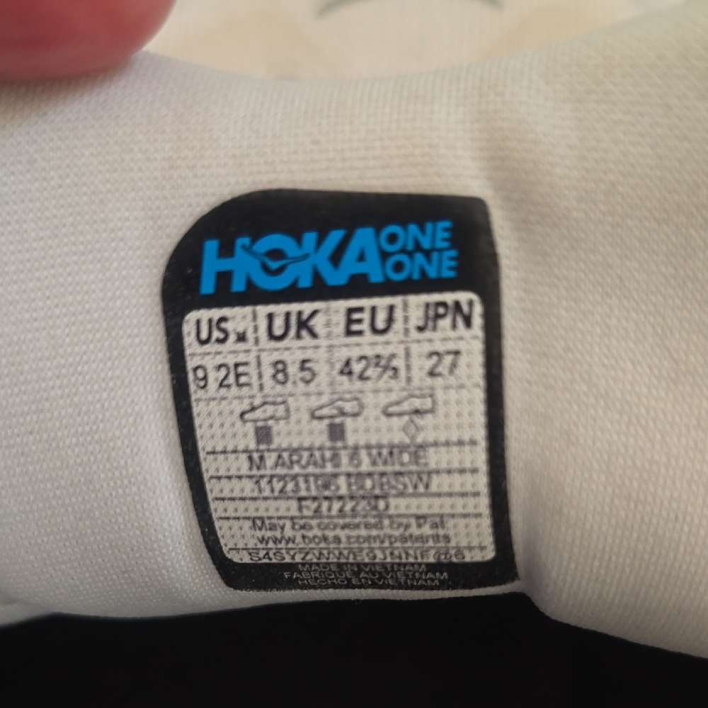 Hoka White and Black Athletic Shoes - Picture 5 of 8